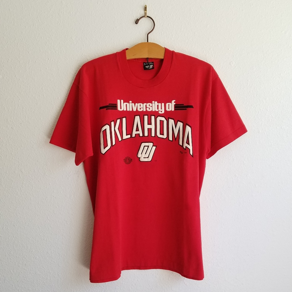 Vtg 1987 Screen Stars Oklahoma OU Adult Tee